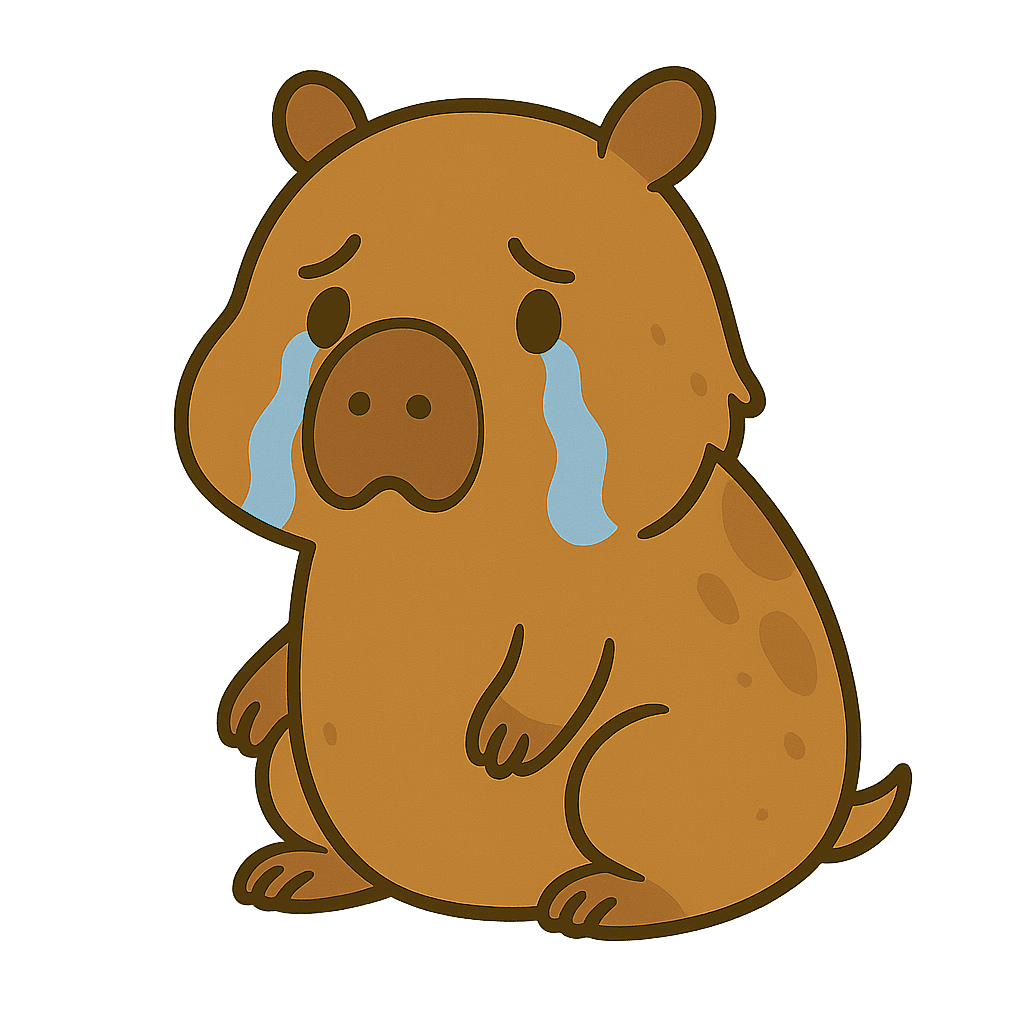 Crying capybara